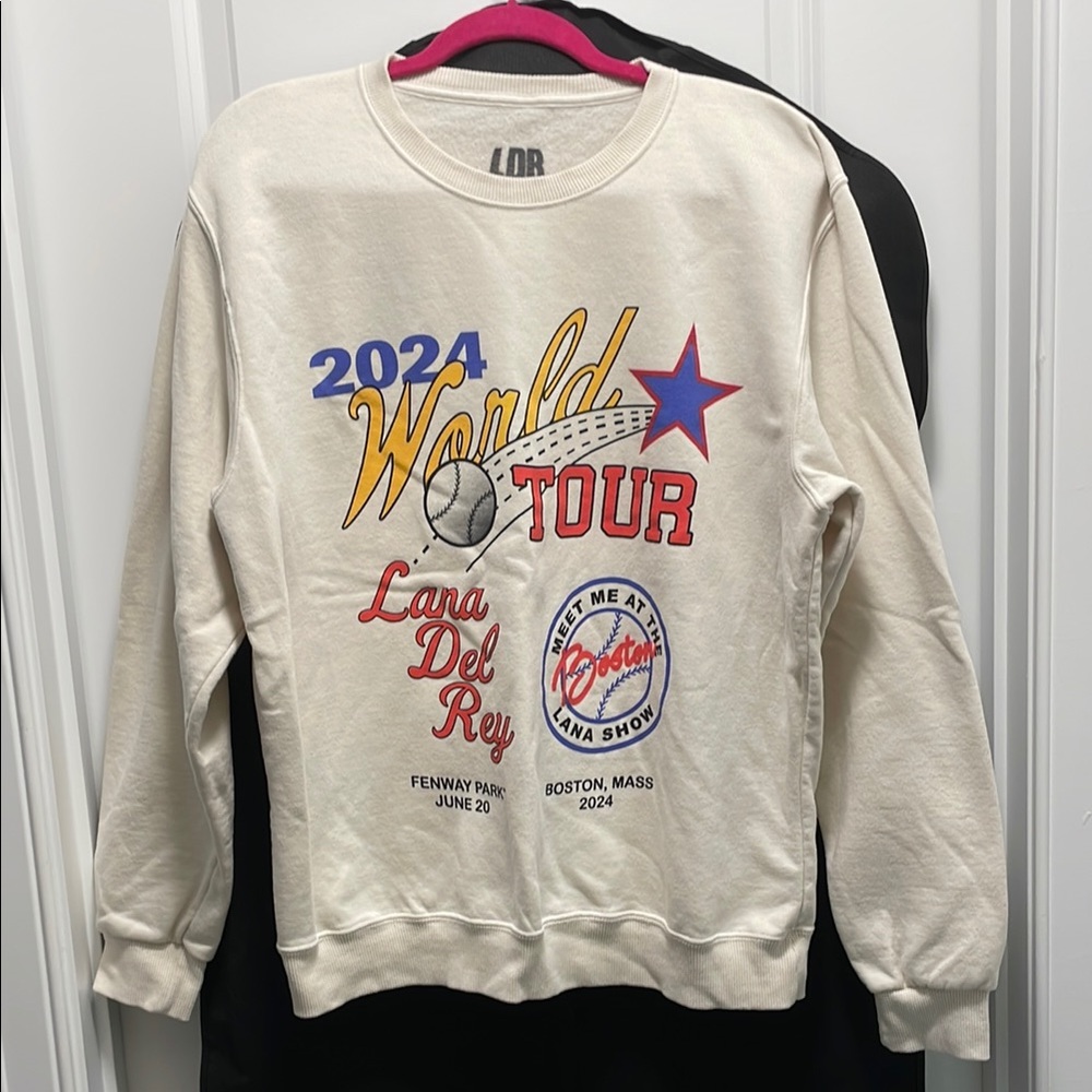 2024 Lana Del Rey World Tour Cream Crewneck Sweatshirt